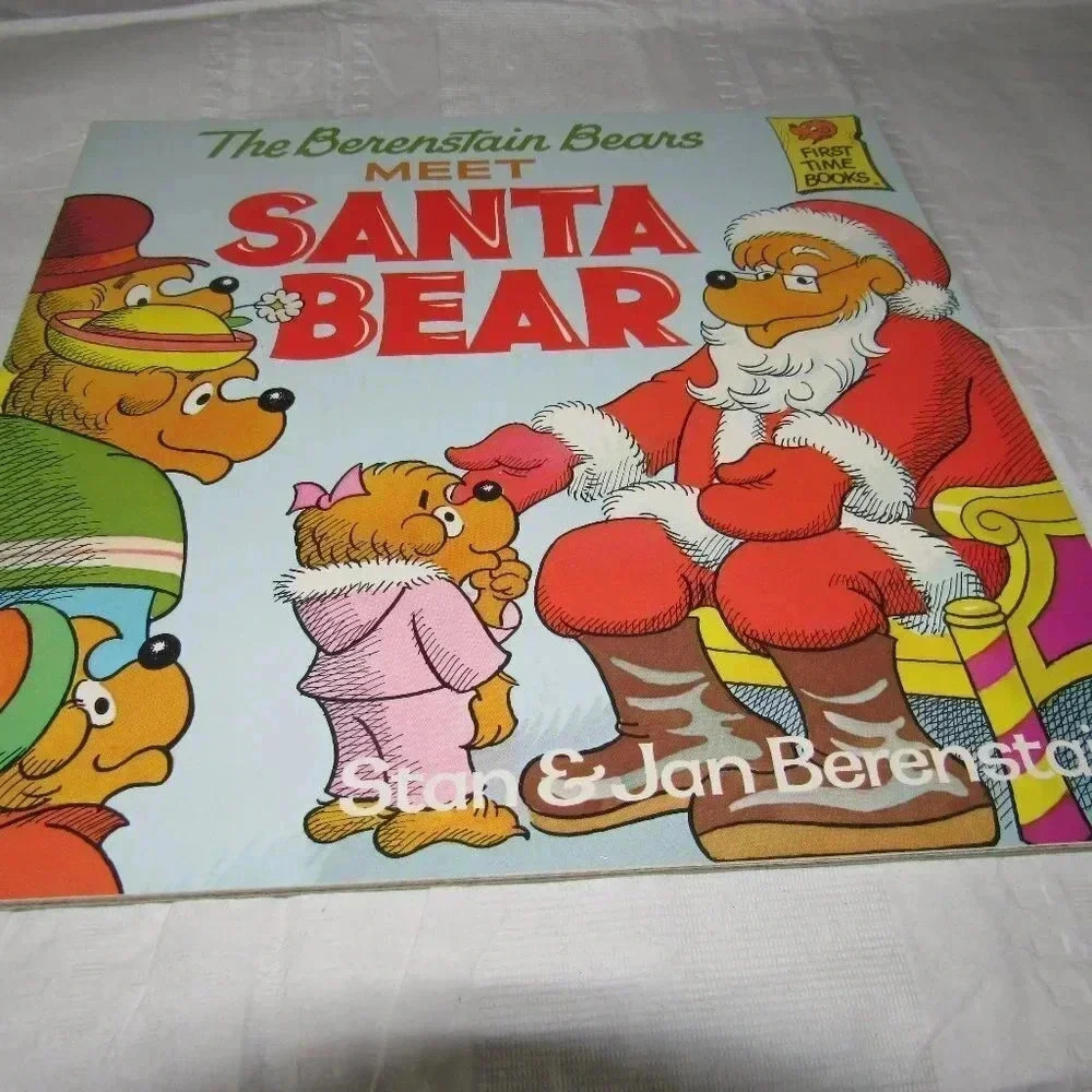 The Berenstain Bears MEET SANTA BEAR Color Illustrated Paperback Learning Read